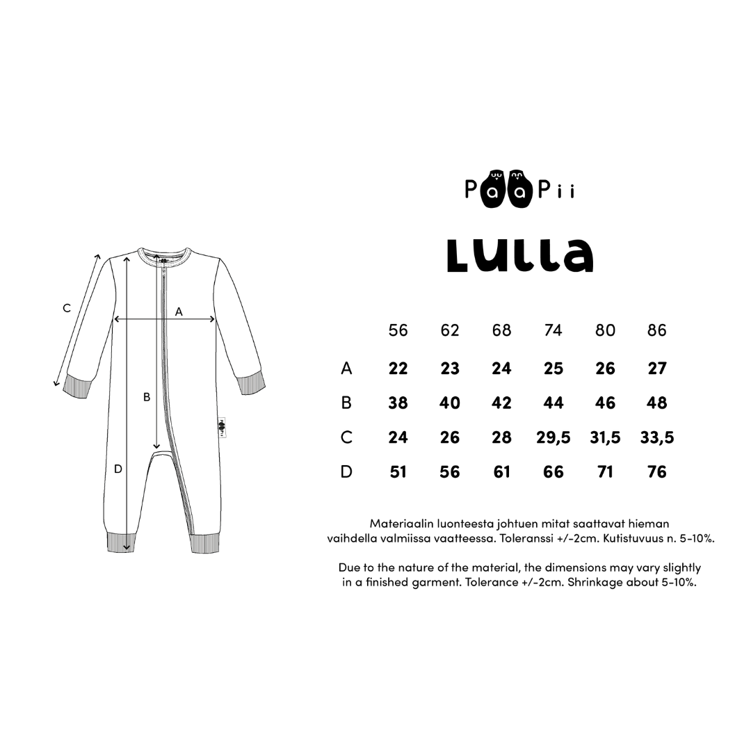 PAAPII DESIGN Lulla haalari Raksu, vaaleansininen
